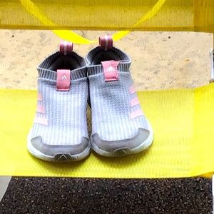 Cute gray and pink Adidas sneakers